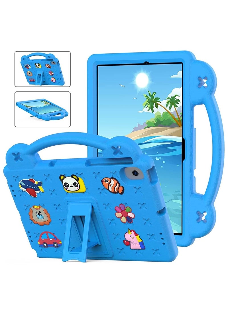 Kids Case Compatible with Samsung Galaxy Tab A8 10.5 Inch 2021 (SM-X200/X205/X207), Heavy Duty EVA Foam Shockproof Cover Kids Proof Case with Stand (Blue) - Image 1